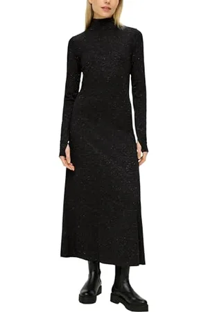 QS by s.Oliver Maxi Kleid mit Glitzer-Effekt