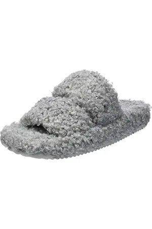 flip*flop Damen doublestrap Curly Hausschuh, lt.Grey, 37 EU