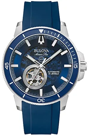 BULOVA Herren Analog Automatik Uhr mit Silikon Armband 96A303