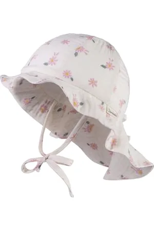 Sterntaler Mädchen Sonnenhut Gänseblümchen Musselin Mit Bindeband Und Nackenschutz, , 45 EU