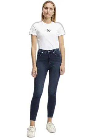 Calvin Klein Jeans HIGH RISE SUPER SKINNY ANKLE Hosen Damen, , 24W