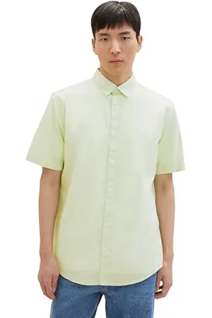 TOM TAILOR Herren Regular Fit Basic Hemd, tender sea green, XXL