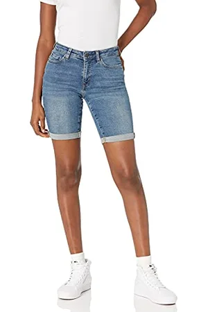 Amazon Damen Schmal geschnittene 23-cm-Bermudashorts aus Denim, , 48