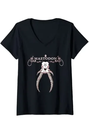 Mastodon Damen Shirt Blood Mountain Shirt T-Shirt mit V-Ausschnitt