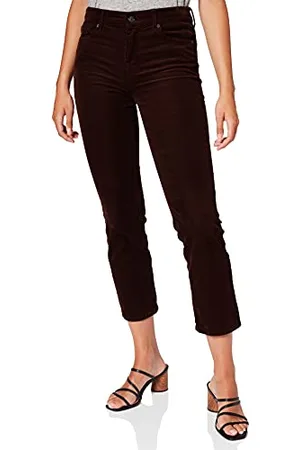 7 for all Mankind Damen The Straight Crop Corduroy Coffee Hose, , 26W 30L EU