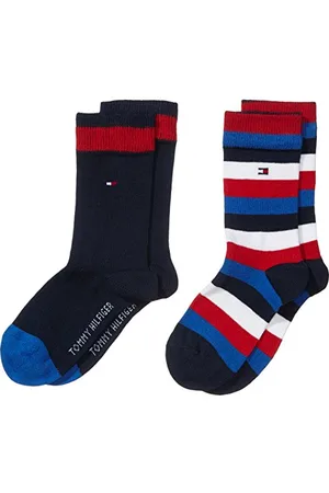 Tommy Hilfiger Jungen Socken TH KIDS BASIC STRIPE SOCK 2P 354009001, 2er Pack, Gr. 23-26, Blau ( 563)