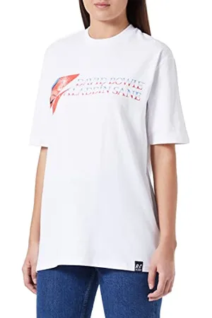 Recovered Clothing David Bowie Aladdin Sane Relaxed White T-Shirt by S