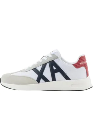 Armani Exchange Herren Dusseldorf Contrast Logo Sneaker, Op. White+ Grey, 40 EU