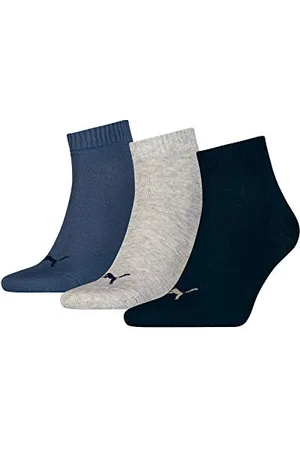 PUMA Unisex Plain 3p Quarter Socken, Navy / Grau Nightshadow Blue, 35-38 EU, 3er Pack