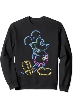 Disney Mickey & Friends Micky Neon Line Porträt Sweatshirt