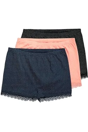 Ulla Popken Damen große Größen Übergrößen Plus Size Pantys, 3er-Pack, Punkte, Spitze