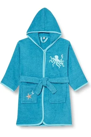 Playshoes Unisex Kinder Frottee-Bademantel Morgenmantel, , 98/104