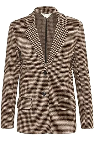 Part Two Damen Einreiher Notch Revers Stofftaschen Blazer, , 70