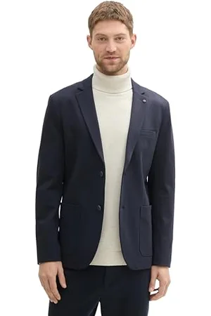 TOM TAILOR Herren Piqué Sakko mit Stretch-Anteil, , 50