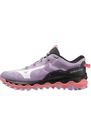 Mizuno Unisex Wave Mujin 9 Traillaufschuh, Pastel Lilac/White/Sun Kissed Coral, 42.5 EU