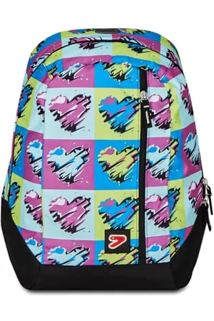 7 for all Mankind Wende Rucksack, aus nachhaltigem Stoff, Geräumige Schultasche für Teenager, Mädchen Jungen, 2 Muster, für Schule, Sport und Freizeit, Doubleface, Hellviolett