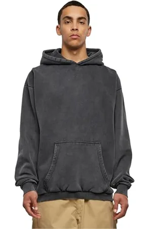 Urban classics Herren TB6269-Stone Washed Hoody Kapuzenpullover, Black, S