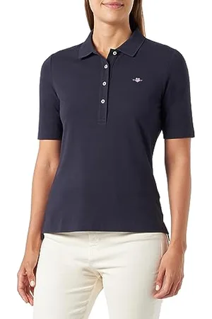 GANT Damen Slim Shield Pique Polohemd, , L EU