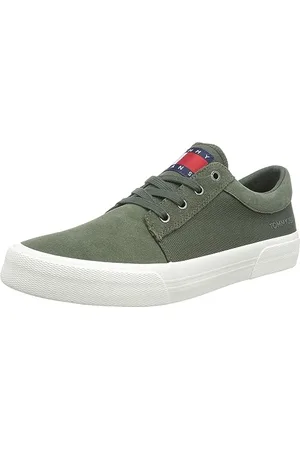 Tommy Hilfiger Herren Vulcanized Sneaker Skate Derby Schuhe, (Pewter Green), 46