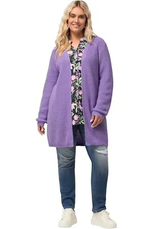 Ulla Popken Damen, große Größen, Strickcardigan mit Raglanärmel