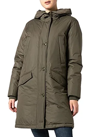 Marc O’ Polo Damen 71123 Parka mit Daunen-Federn-Füllung, Wasserabweisende Winterjacke Daunenmantel mit markanter Kapuze, , (Herstellergröße: 36)