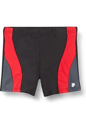 Haute Pression Jungen B15 Schwimmwindel, Schwarz/Grau/Rot, 10 Jahre
