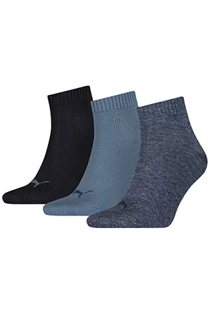 PUMA Plain 3P Quarter Socke, Blau (Denim Blue), 35-38, 3er Pack