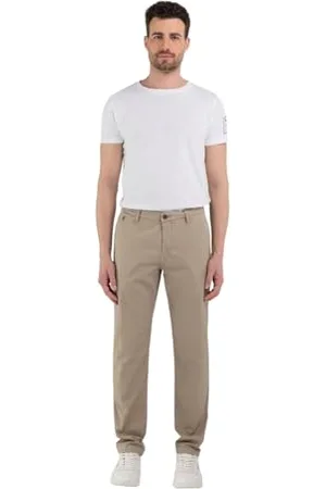 Replay Herren Chino Benni Regular-Fit mit Stretch, (Beige), 28W / 32L