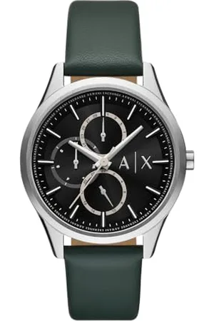 Armani Exchange Watch for Men, Automatic Movement and 46mm Case Size with Stainless Steel, Leather or Silicone Strap