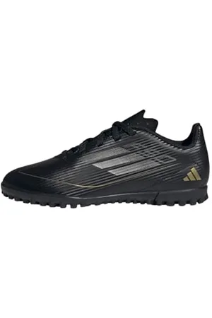 adidas F50 Club Football Boots Turf Fußballschuhe, Core Black/Iron Metallic/Gold, 31.5 EU