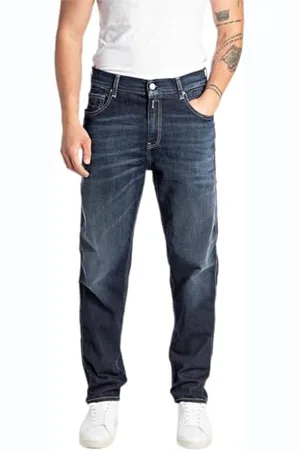 Replay Herren Jeans Sandot Tapered-Fit Original, (Blau), 32W / 34L