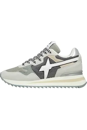 W6YZ Damen Yak-W. Oxford-Schuh, Weißer Salbei, Silber, 40 EU