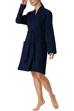 Schiesser Damen Bade-und Saunamantel-Waffel Pique Bademantel, , XL