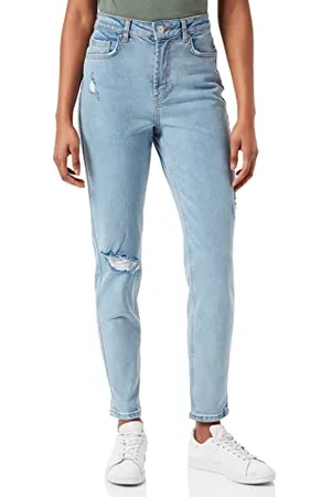 Pieces® Damen Pcleah Mom Hw ANK Dest Lb Noos Bc Jeans, , XS EU