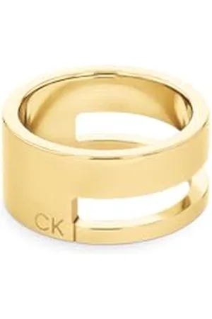 Calvin Klein Ring für Damen Kollektion GEOMETRIC ESSENTIALS aus Edelstahl und Gelbgold