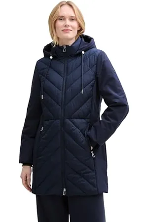 TOM TAILOR Cape Jacke in Melange Optik, sand stone beige melange, S