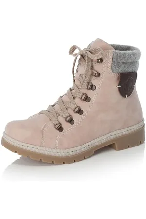 Rieker Damen Schnürstiefeletten Y9430, Frauen Stiefeletten,Boots,Stiefel,Bootee,Booties,halbstiefel,Kurzstiefel,rosa (32),39 EU / 6 UK