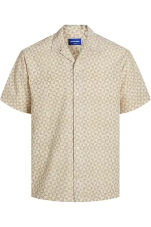 JACK & JONES Herren JORLUKE Seersucker Resort Shirt SS LN Kurzarmhemd 12255206, ,XS