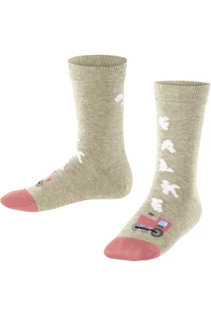 Falke Unisex kinder Socken Happy Locomotive K So Baumwolle gemustert 1 Paar, , 31-34