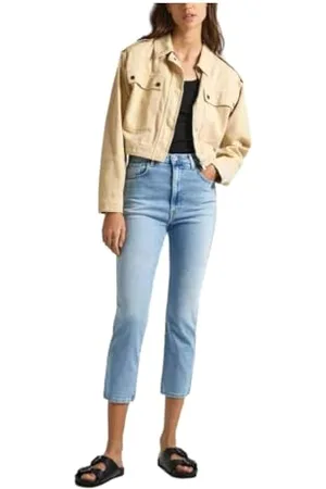 Pepe Jeans Damen Slim Jeans Uhw 7/8, Blau (Denim-PF3), 29W
