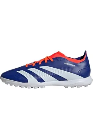 adidas Unisex Predator League Football Boots Turf Fußballschuhe, Lucid Blue/Cloud White/Solar Red, 46 EU