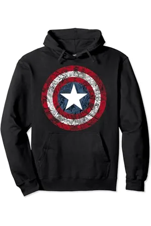 Marvel Captain America Shield Comic Page Fill Logo Pullover Hoodie