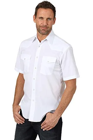 Wrangler Herren Sport Western Basic Two Pocket Short Sleeve Snap Shirt Hemd, , XL