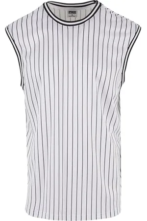 Urban classics Herren Tank Top Striped Mesh Tanktop, gestreiftes Tank Top für Männer, Regular Fit, Polyester-Mesh, , S
