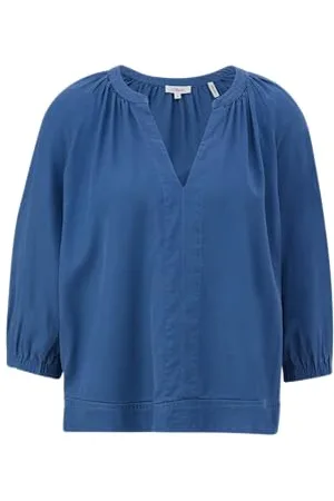 QS by s.Oliver Bluse aus Lyocell dunkelblau 32