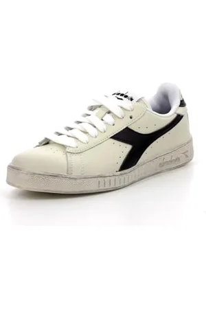 Diadora Unisex Game L Low Waxed Sneaker, Weiß/Schwarz, 36 EU