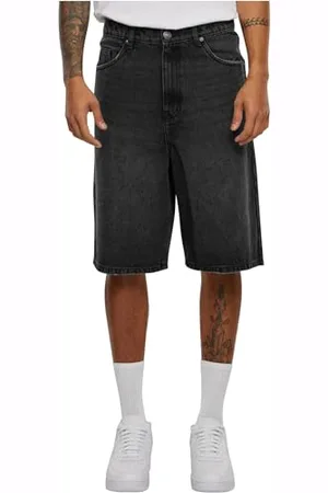 Urban classics Herren Shorts 90`s Heavy Denim Shorts, Jeans-Shorts für Männer, Weites Bein, 3/4 Länge, , 42