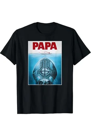 Ghost – Papa Poster T-Shirt für Erwachsene und Kinder, , Unisex, Halbarm, Klein, Klassische Passform, Cartoon, Vatertag, T-Shirt