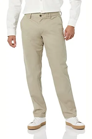 Amazon Herren Knitterarme Flatfront-Chinohose, Gerade Geschnitten, , 30W / 30L