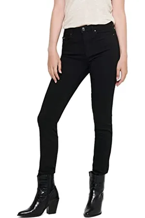 ONLY Basic Skinny Fit Jeans High Waist Stretch Denim 5-Pocket Hose ONLFOREVER, Farben:Schwarz,Größe Damen:XS/L34,Z - Länge L30/32/34/36/38:L34